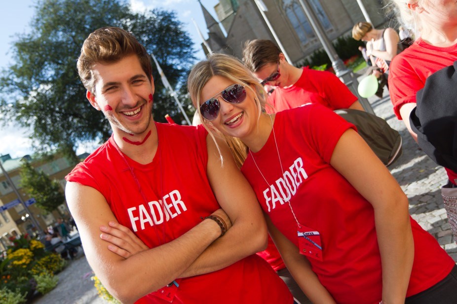 Två faddrar i Corax kårsektion