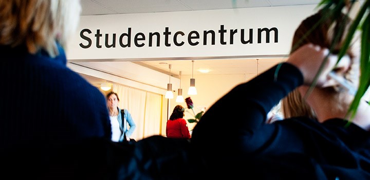 Students getting help at Student Services Centre