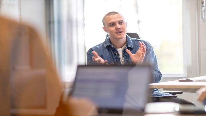 Student föreläser för andra studenter