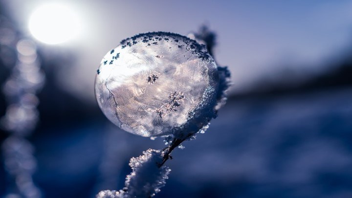 water-bubble of ice