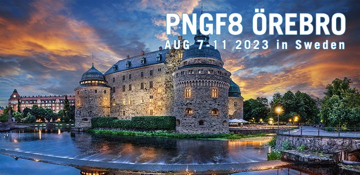 Örebro Castle with the text PNGF8 in Örebro, Sweden