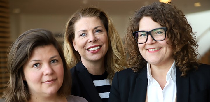 Post-Contract team Helena Hansson Nylund, Charlotte Carlmark and Anette Oskarsson